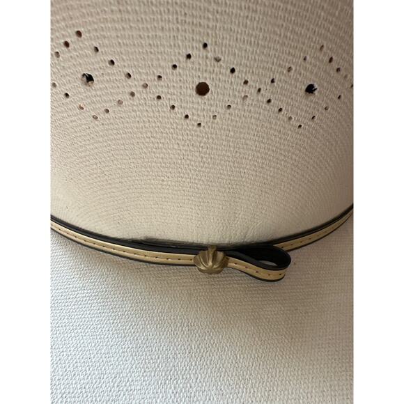 Women’s/child’s Arlop straw hat gold‎ band, 6 3/4. NWOT. - Picture 3 of 10